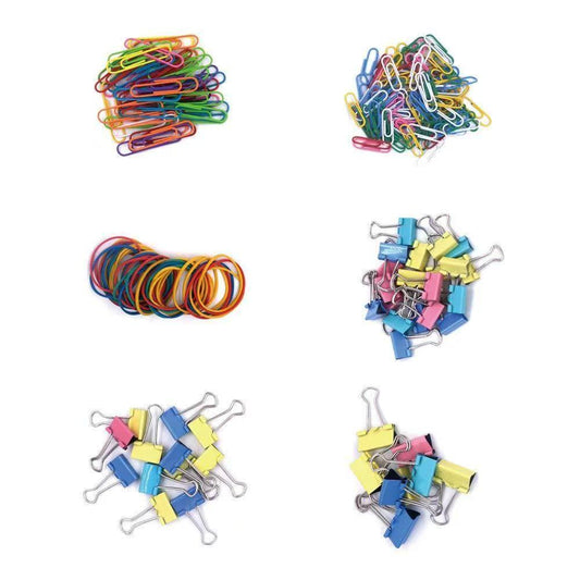 Colored Office Clips Set