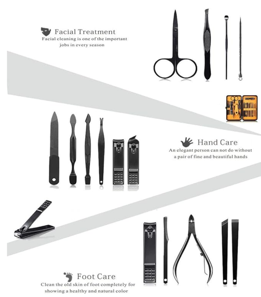 15-Piece Professional Manicure & Pedicure Set