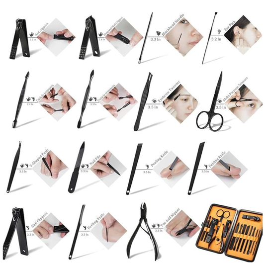 15-Piece Professional Manicure & Pedicure Set