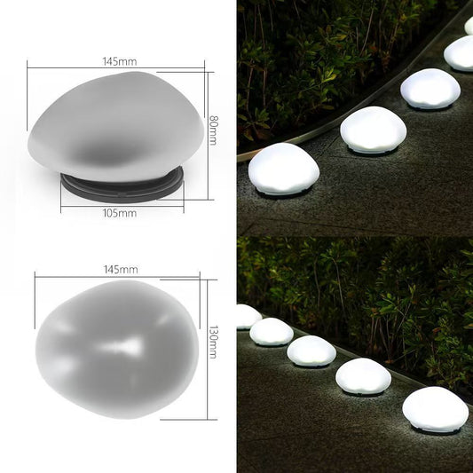 Solar-Powered Garden Pebble Lamps