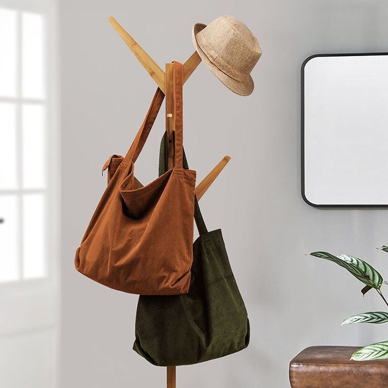 Corduroy Hobo Tote Bag