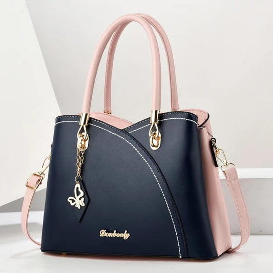 Leather Tote Crossbody Satchel