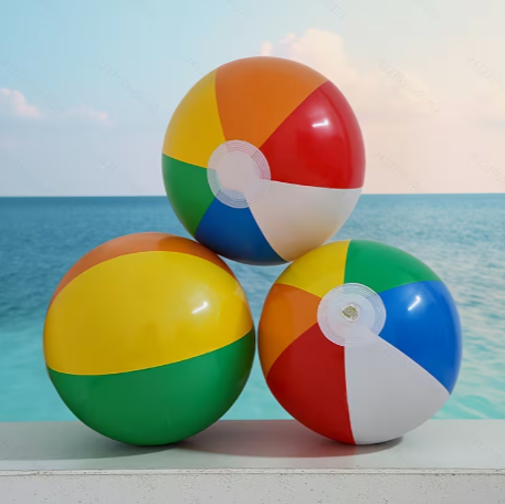 Inflatable Beach Ball Set (3pcs, 6-Color)