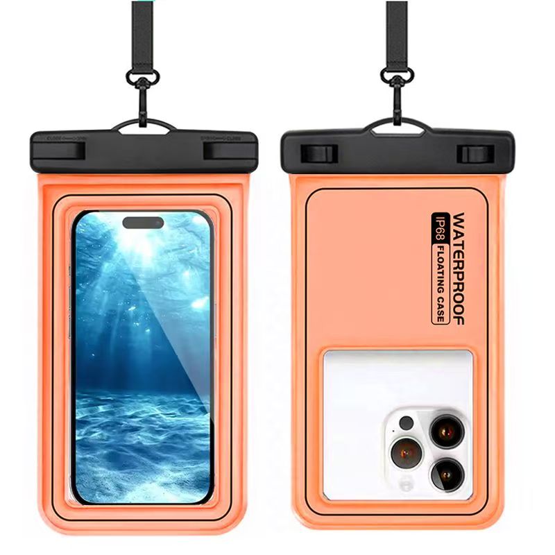 Floating Waterproof Phone Pouch (With Lanyard, Up to 6.8")