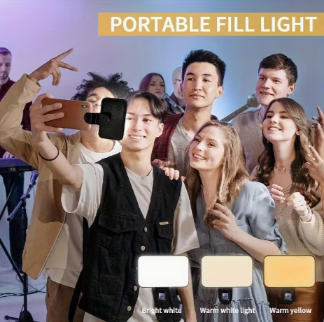 Rechargeable Clip-On LED Ring Light (3 Modes)