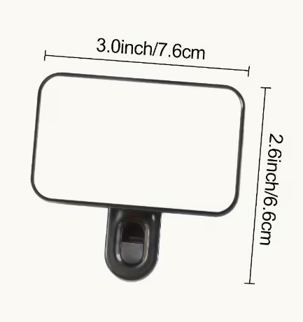 Rechargeable Clip-On LED Ring Light (3 Modes)