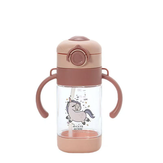 Bubble Cartoon Baby Straw Bottle