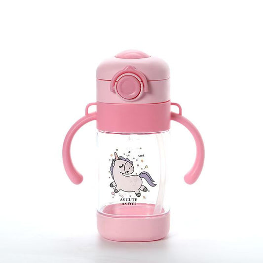 Bubble Cartoon Baby Straw Bottle