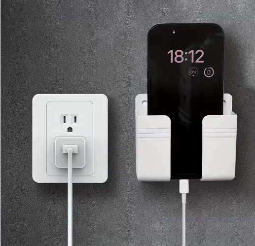 Wall-Mount Phone & Remote Holder (Punch-Free)