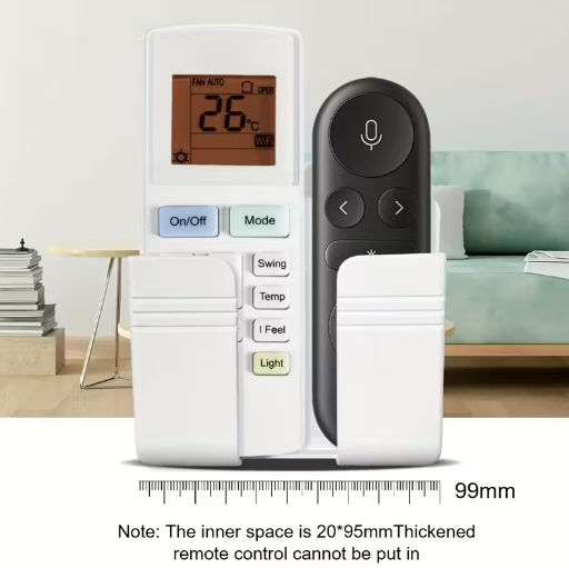 Wall-Mount Phone & Remote Holder (Punch-Free)