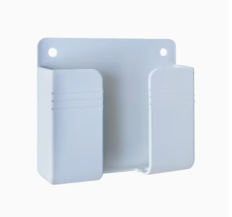 Wall-Mount Phone & Remote Holder (Punch-Free)