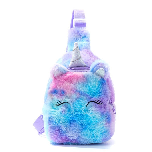 Kids Plush Unicorn Sling Bag
