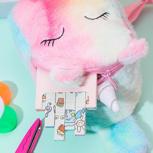 Kids Plush Unicorn Sling Bag