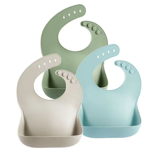 3-Pack Silicone Baby Bibs