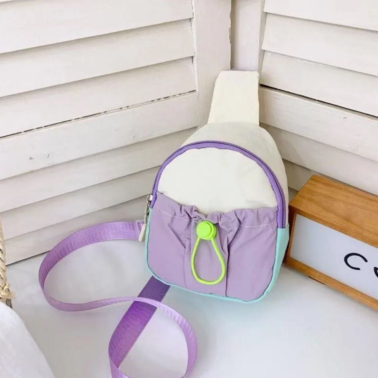 Colorblock Crossbody Bag for Girls