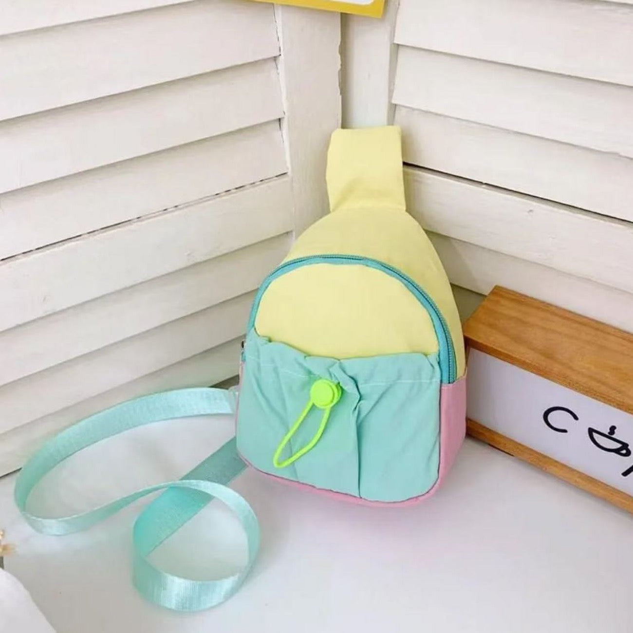 Colorblock Crossbody Bag for Girls