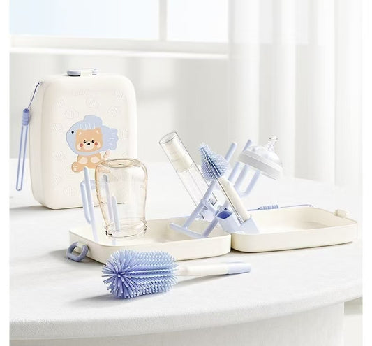 Complete Bottle Cleaning Kit with Drying Rack
