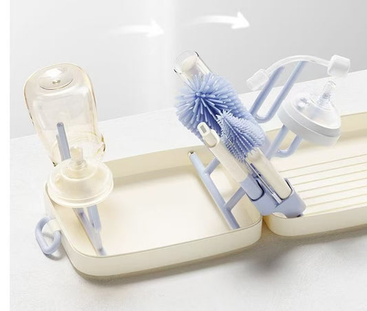 Complete Bottle Cleaning Kit with Drying Rack