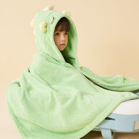 Baby Unisex Plush Animal Face Bathrobe