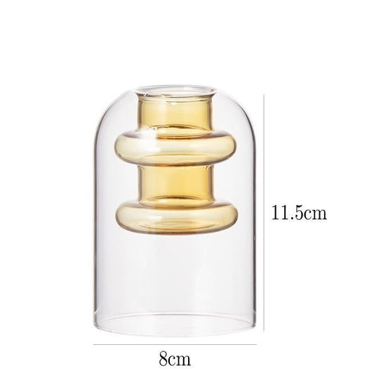 Green Glass Bubble Vase