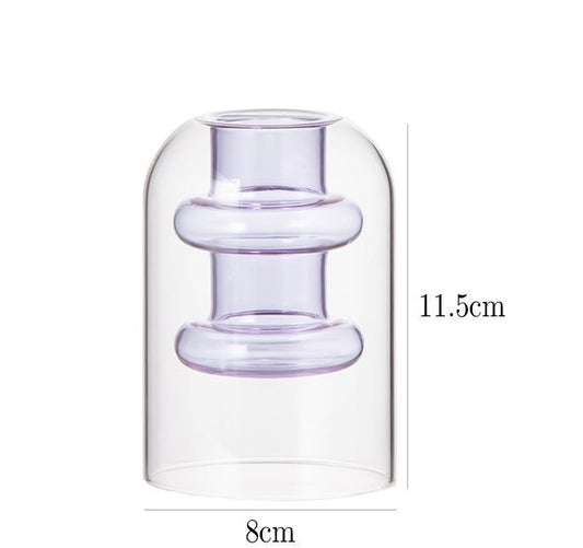 Green Glass Bubble Vase