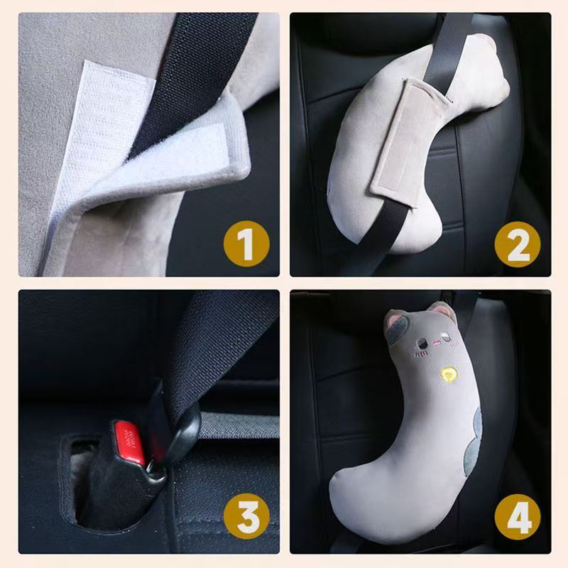 Kids Car Seat Belt Pads with Headrest