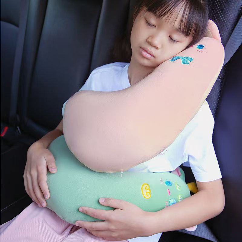 Kids Car Seat Belt Pads with Headrest