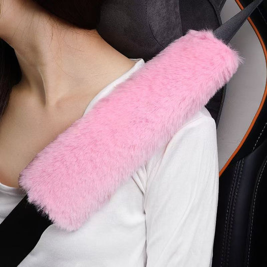 2-Pack Soft Plush Seatbelt Covers for Kids