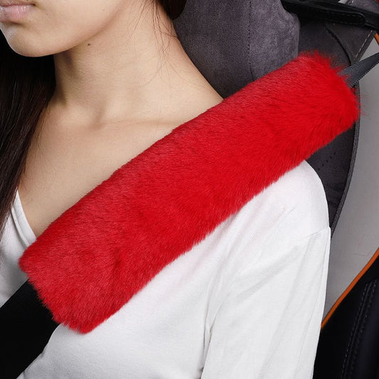 2-Pack Soft Plush Seatbelt Covers for Kids