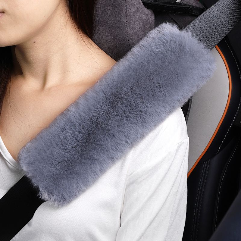 2-Pack Soft Plush Seatbelt Covers for Kids