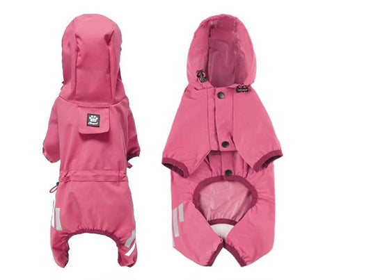 Waterproof Reflective Dog Raincoat Vest Harness