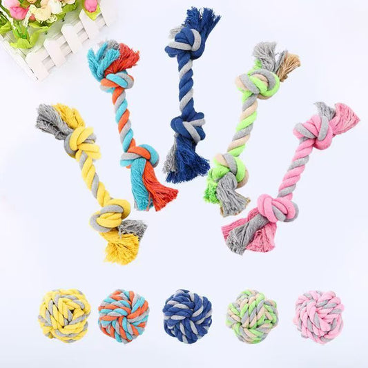 Eco-Friendly Cotton Rope Dog Chew Toy Set