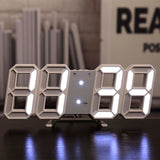 USB Rechargeable 3D LED Digital Wall Clock