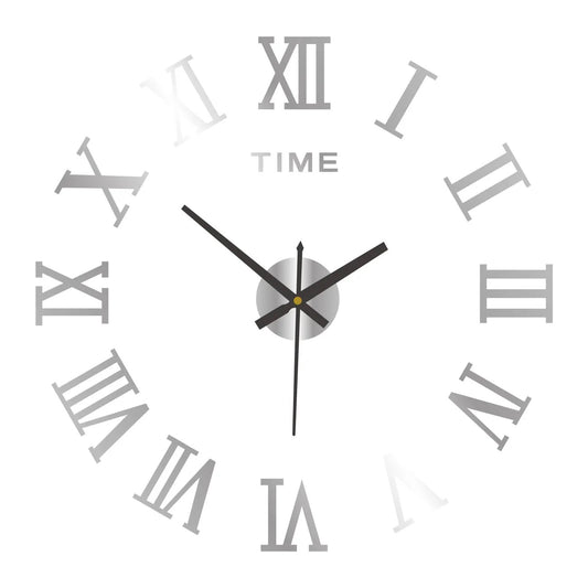 Large 3D DIY Roman Numeral Wall Clock
