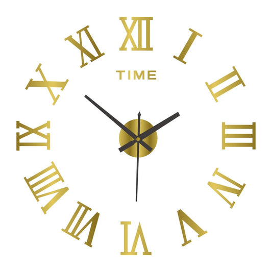Large 3D DIY Roman Numeral Wall Clock