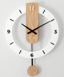 16” Solid Wood Silent Swing Wall Clock