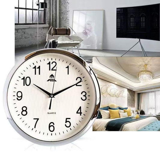 12” White Plastic Wall Clock
