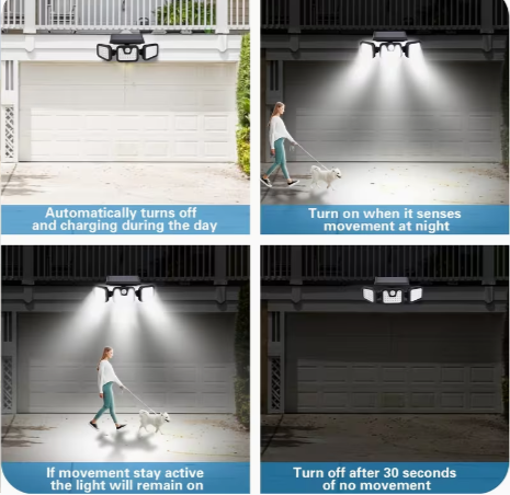 Solar Motion Sensor LED Wall Light