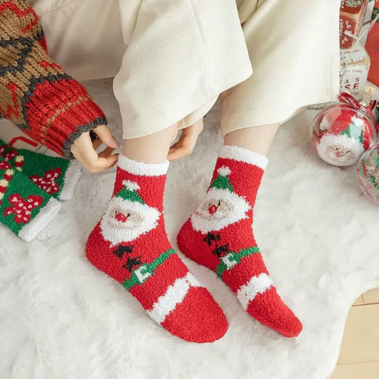 7 Pairs Women’s Christmas Slipper Socks Set