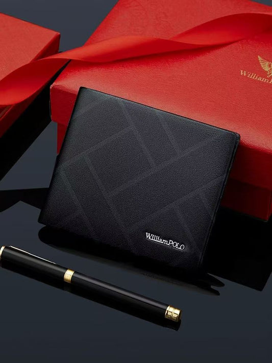 Polo: Men's Black Leather Wallet