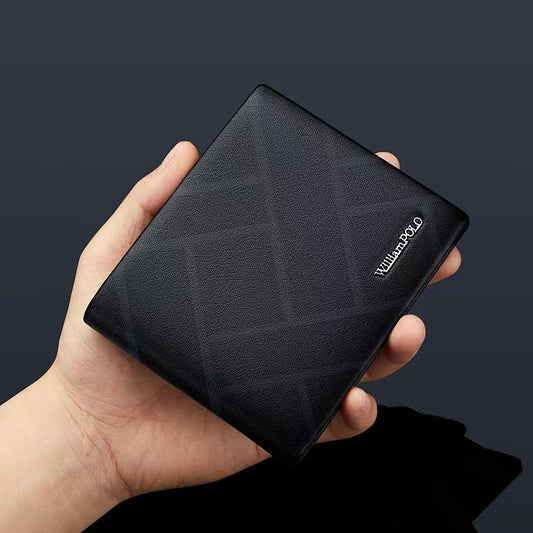 Polo: Men's Black Leather Wallet