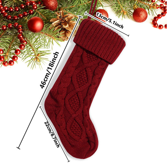 Winter Cable Knit Christmas Stocking