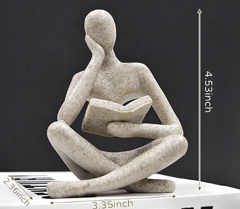 Beige Thinker Statue