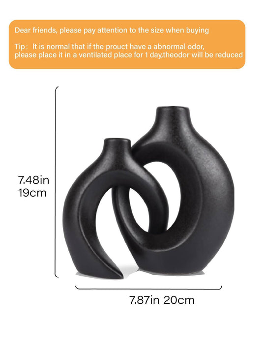 2pcs Nordic Resin Vase Set