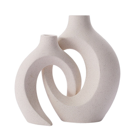 2pcs Nordic Resin Vase Set