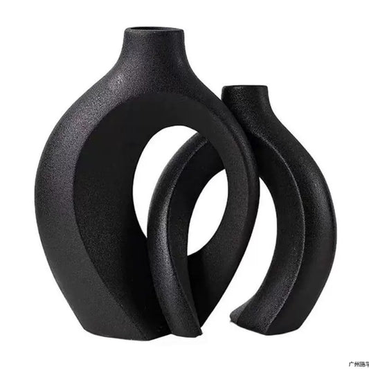 2pcs Nordic Resin Vase Set