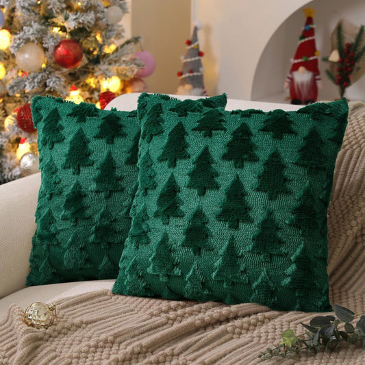 18x18 Christmas Tree Pillow Cover