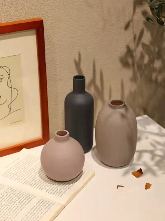 3-Piece Modern Ceramic Vase Set