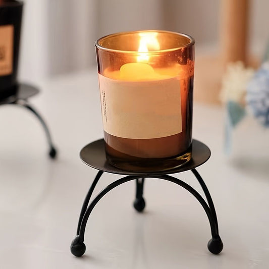 Round Candle Holder: Vintage Charm