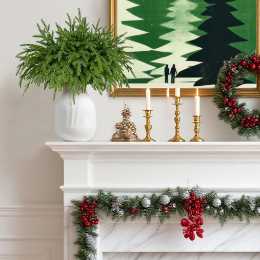 (13.4") Real Touch Norfolk Pine Picks